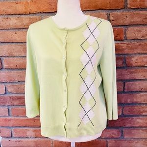 Lime green cardigan